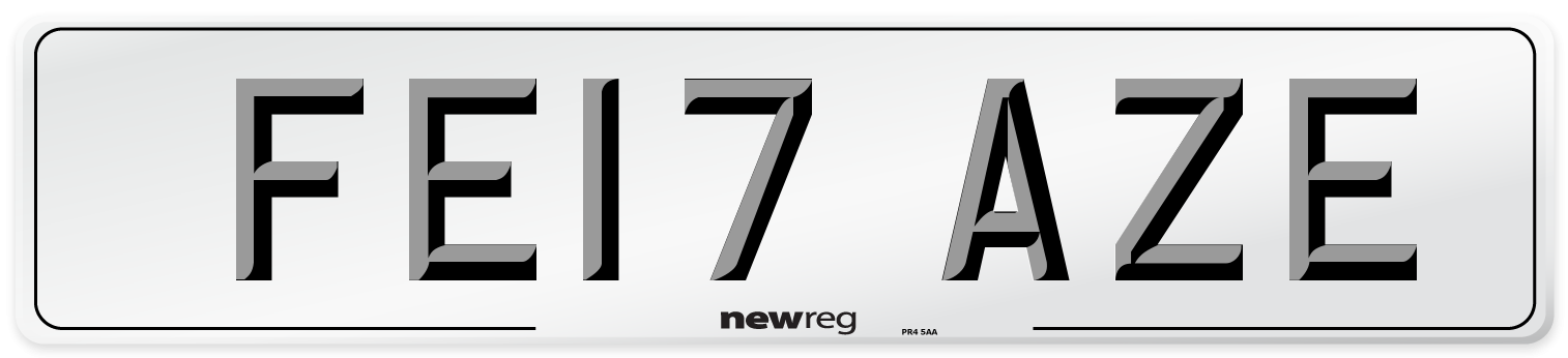 FE17 AZE Number Plate from New Reg